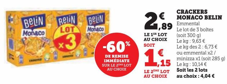 CRACKERS MONACO BELIN