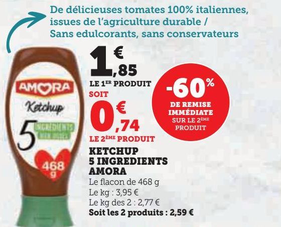 KETCHUP 5 INGREDIENTS AMORA