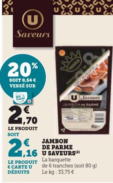 JAMBON DE PARME U SAVEURS