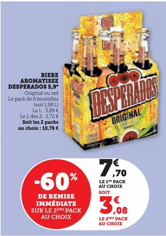 biere aromatisee desperados 5,9°