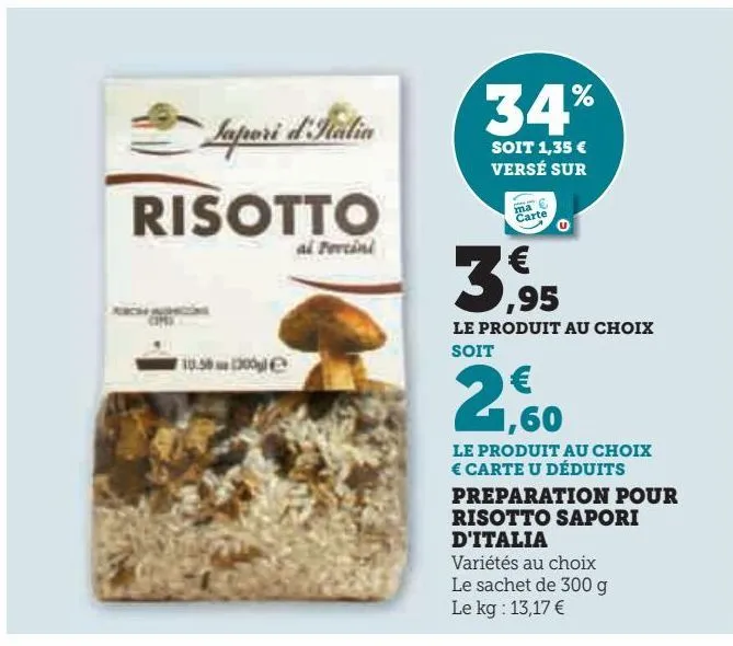 preparation pour risotto sapori d'italia