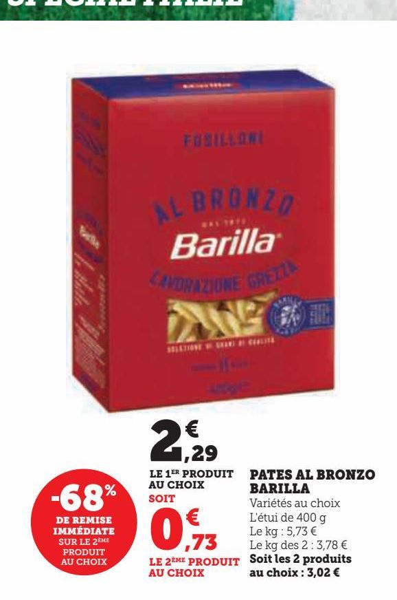 PATES AL BRONZO  BARILLA