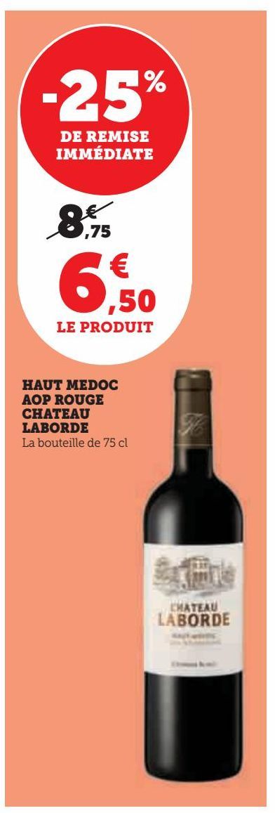 HAUT MEDOC AOP ROUGE CHATEAU LABORDE