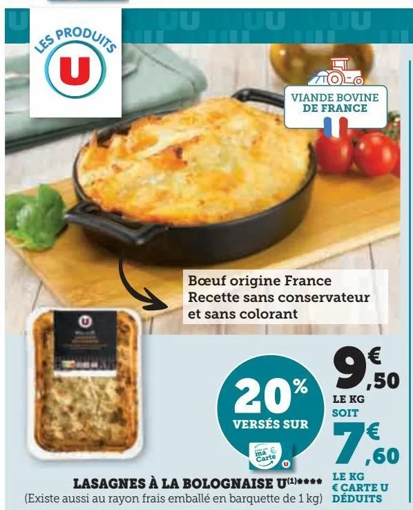 lasagnes a la bolognaise u