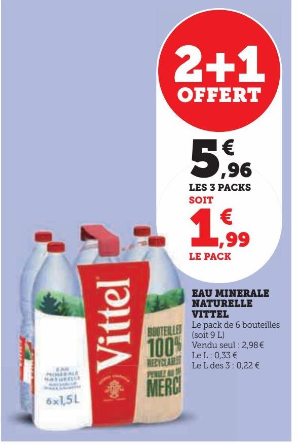 EAU MINERALE NATURELLE VITTEL