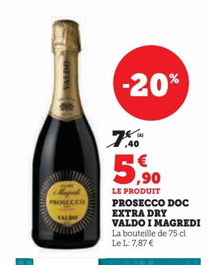 PROSECCO DOC EXTRA DRY VALDO I MAGREDI