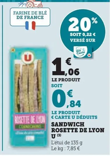 sandwich rosette de lyon u