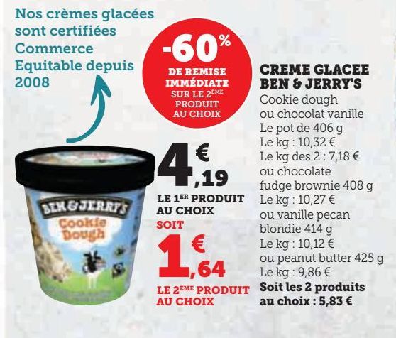 CREME GLACEE BEN & JERRY'S