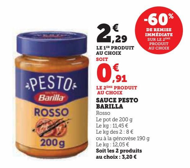 SAUCE PESTO BARILLA