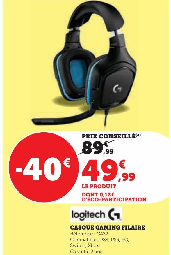 CASQUE GAMING FILAIRE