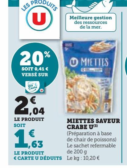 MIETTES SAVEUR CRABE U