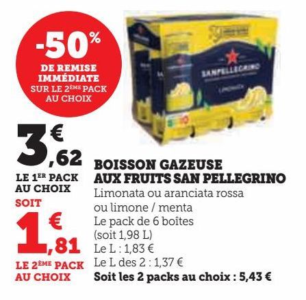 BOISSON GAZEUSE AUX FRUITS SAN PELLEGRINO