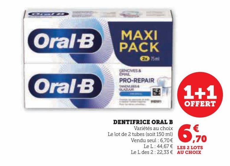 DENTIFRICE ORAL B