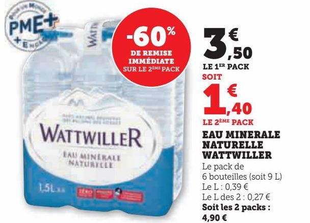 EAU MINERALE NATURELLE WATTWILLER