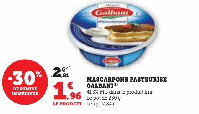 mascarpone pasteurise galbani