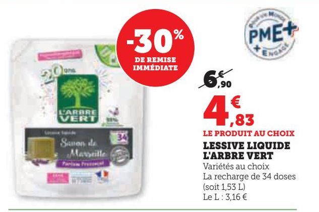 LESSIVE LIQUIDE L'ARBRE VERT