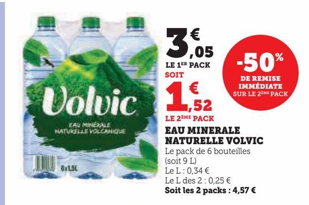 eau minerale naturelle Volvic