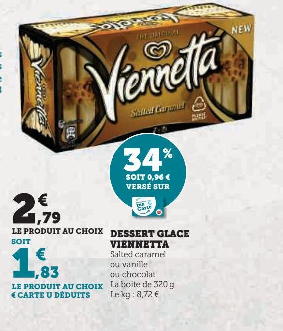 Dessert glace Viennetta