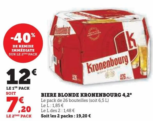 bière blonde kronenbourg 4.2°