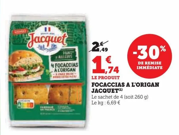 focaccias a l´origan  jacquet