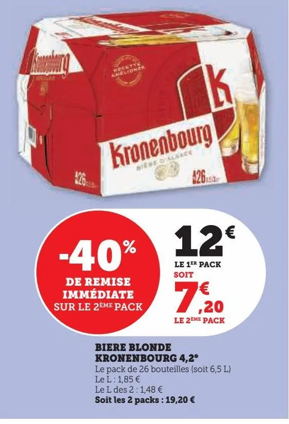 biere blonde kronenbourg 4,2°
