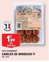 labrique  france  189  100g  15  pays gourmand canelés de bordeaux  rm3442  12 candles  