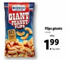 32%  prancen  giant  peanut flips  mcennedy  americk  flips géants  72794  450 g  1⁹9⁹  t-442€ 