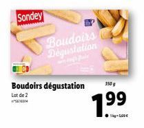 Sondey  Boudoirs dégustation Lot de 2 SEXCOM  Boudoirs Dégustation  350 g  199 