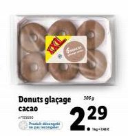 Produit dicangel parecongelar  Go  Donuts glaçage 306 g  cacao 53000  2.29 