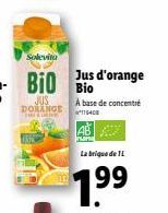 Solevita  JUS DORANGE urothe  Jus d'orange  A base de concentré 110408  Labrique de L  99 