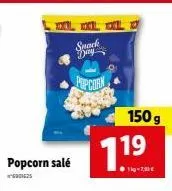 popcorn salé  301625  xl xxl  snack y  рерсонк  150 g  7.19  17,00 € 