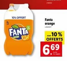 10% offert  fanta  fanta orange  46317  dont  son 10% offerts  6.69 