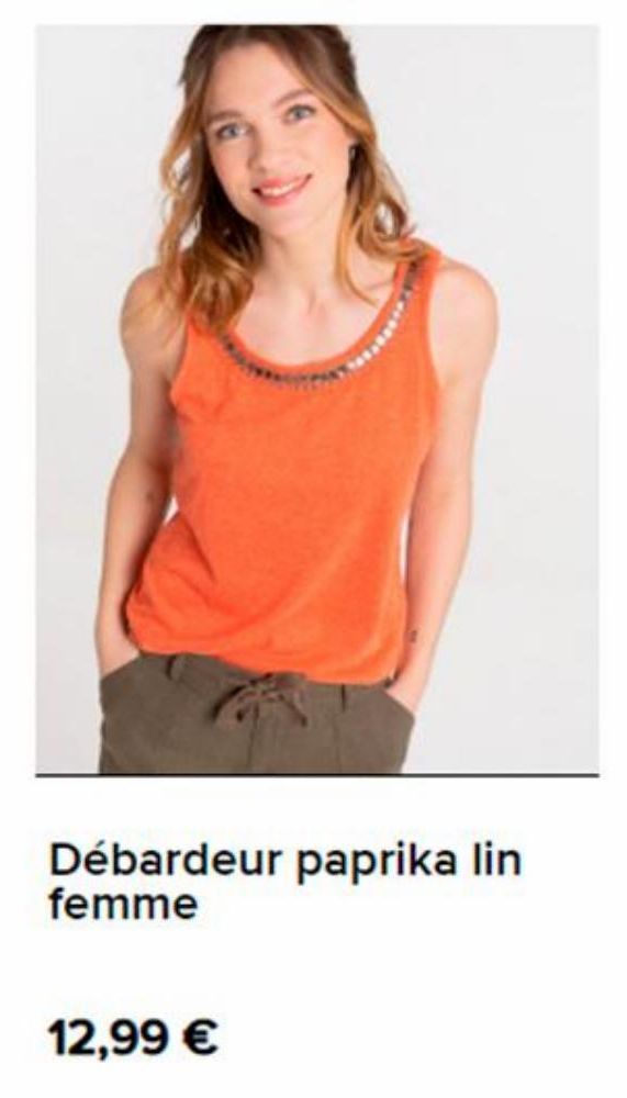 débardeur paprika lin femme