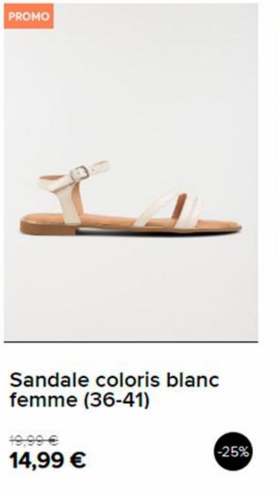 sandale coloris blanc femme