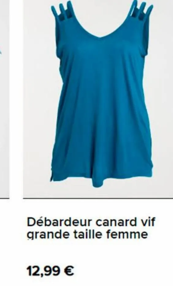 débardeur canard vif grande taille femme