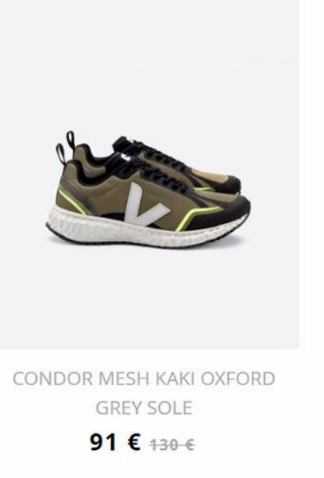 CONDOR MESH KAKI OXFORD GREY SOLE