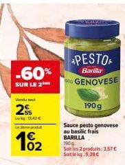 sauce pesto Barilla