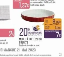 1,37€  28 20%  prix  8,99€  1.99€  sur ma carte  soit cadmittedeute  7€  33 