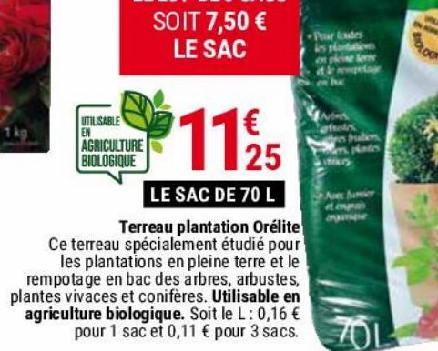 terreau plantation orélite