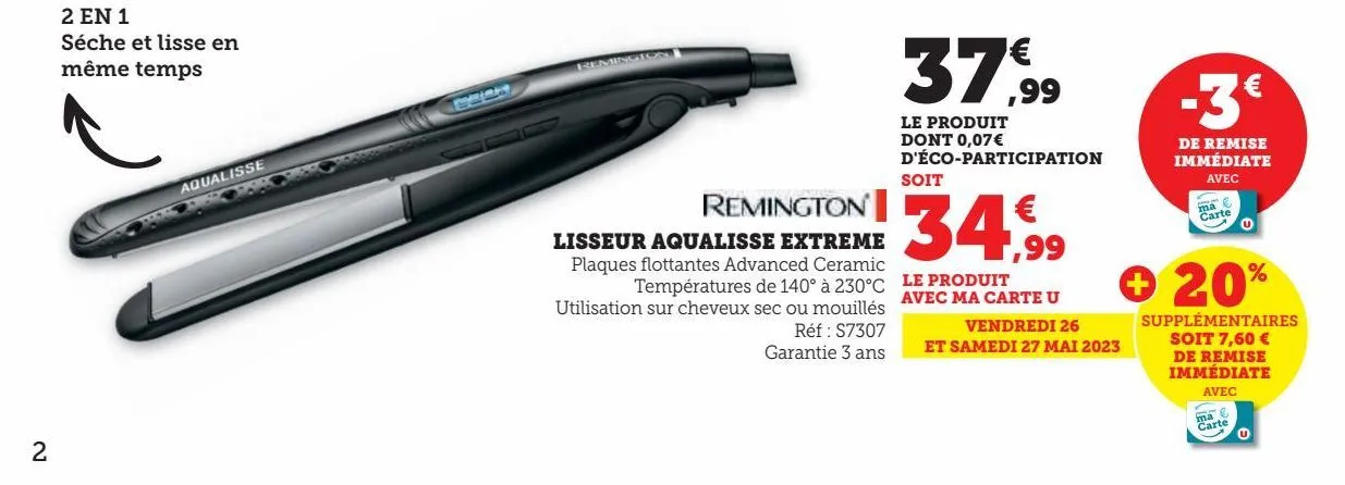 lisseur aqualiss extreme remington