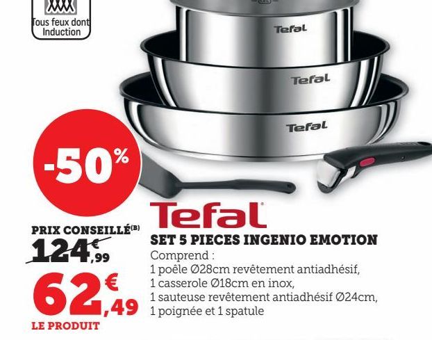 SET 5 PIECES INGENIO EMOTION TEFAL