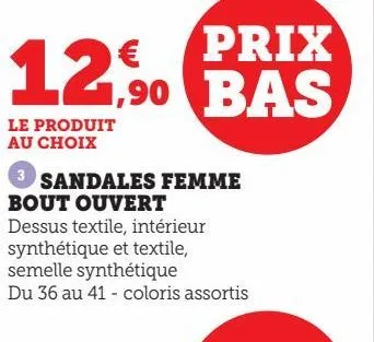 sandales femme bout ouvert