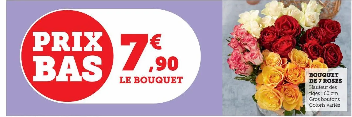 bouquet de 7 roses