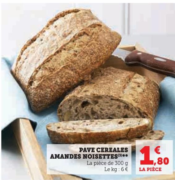 Pave céréales amandes noisettes