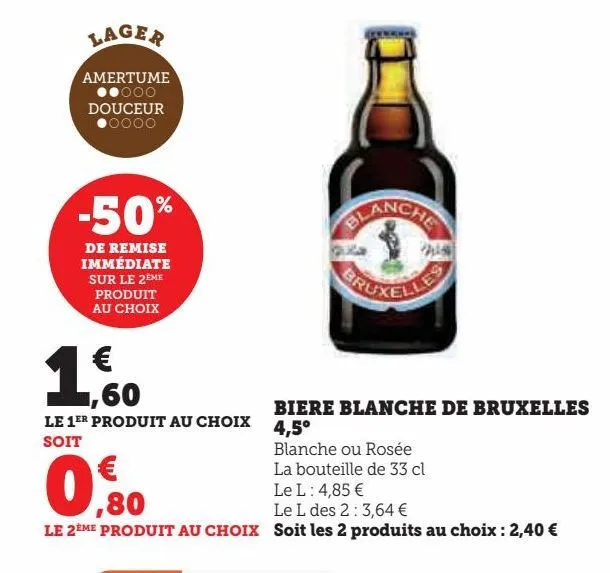 bière blanche de bruxeles 4.5ª