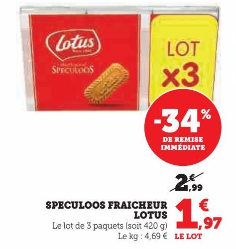 Speculoos fraicheur Lotus