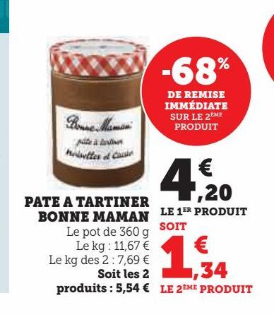 pâte à tartiner Bonne maman