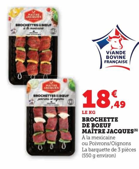 brochettes de boeuf maítre Jacques