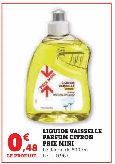 liquide vaisselle parfum citron prix mini