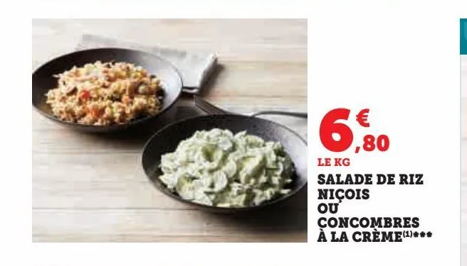 salade de riz niçois ou concombres é la créme